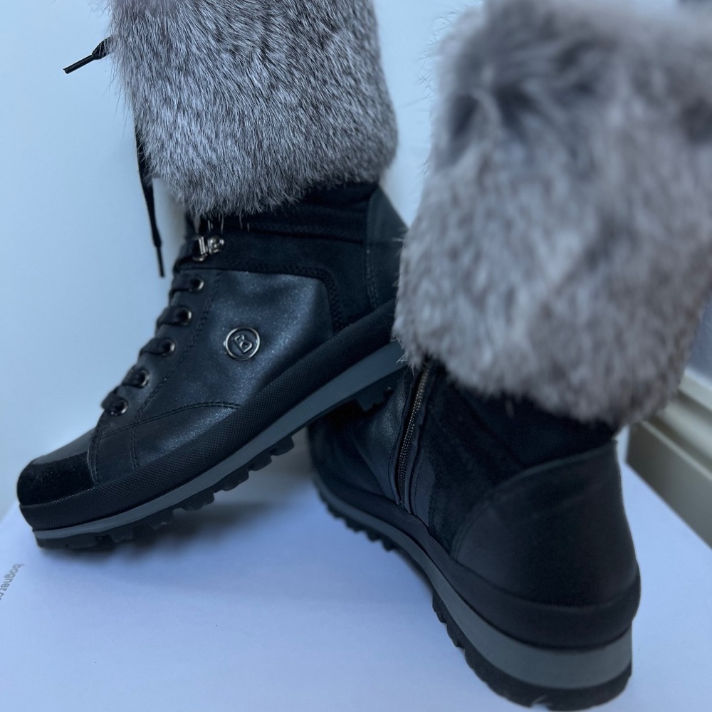 Bogner boots | shearing lining with fur trim